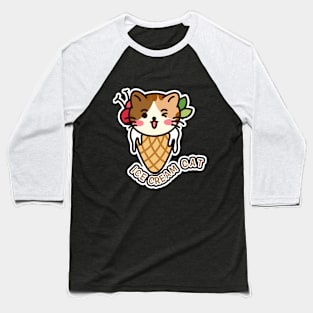 Ice cream cat, Cat Miaw,lovely cat Baseball T-Shirt